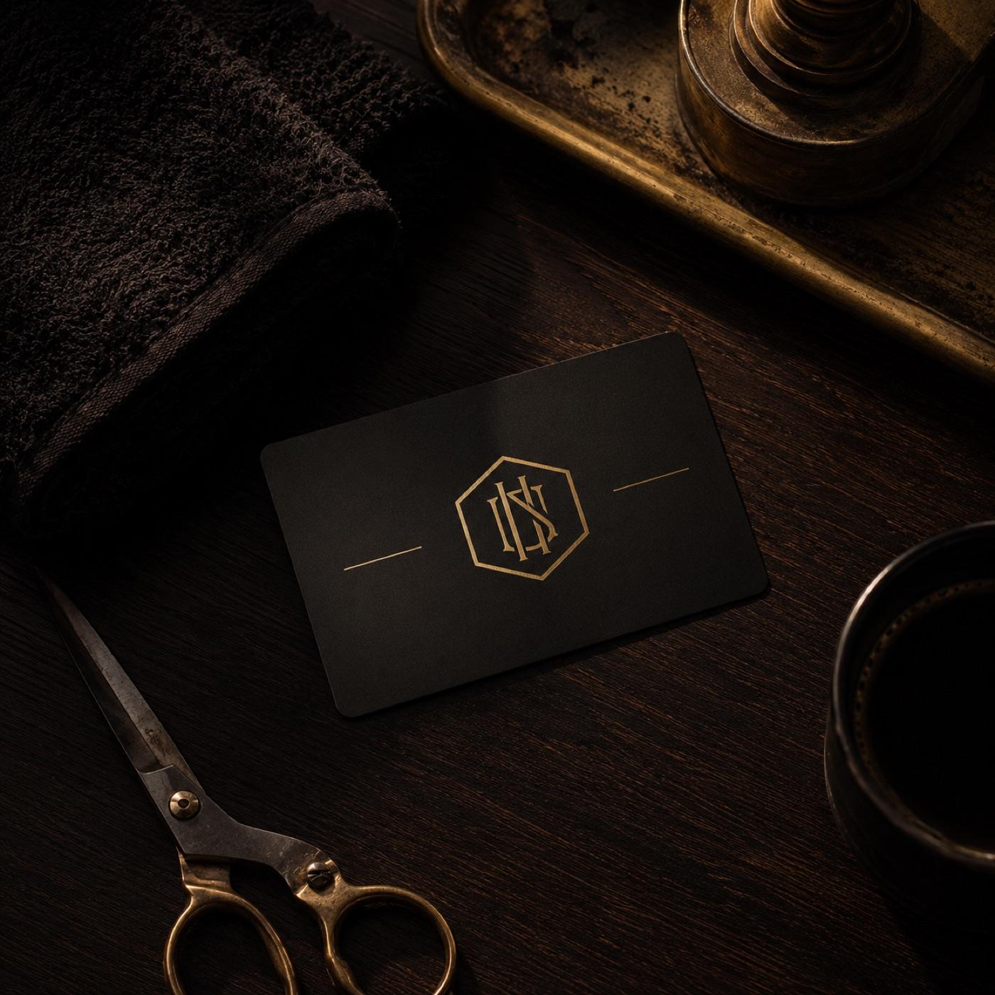 The Guild membership card in matte black and brass